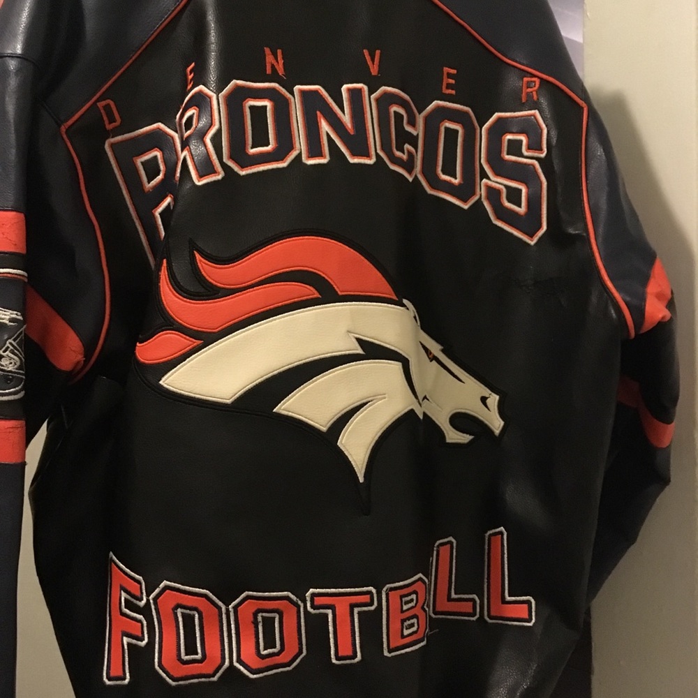 Denver broncos leather jacket